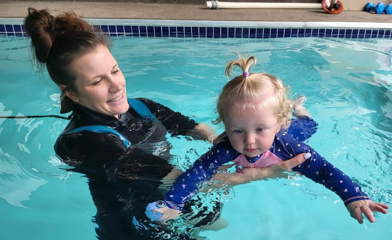 One-on-one instruction in the water